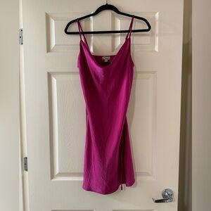 Pink slip dress